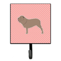 "Caroline's Treasures Neapolitan Mastiff Checkerboard Pink Leash or Key Holder BB3665SH4, Small, Multicolor"