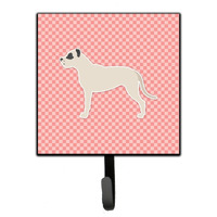 "Caroline's Treasures Dogo Argentino Checkerboard Pink Leash or Key Holder BB3667SH4, Small, Multicolor"