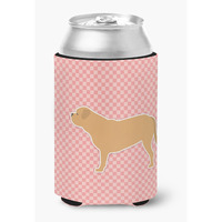 "Caroline's Treasures Dogue De Bordeaux Checkerboard Pink Can or Bottle Hugger BB3670CC, Can Hugger, Multicolor"