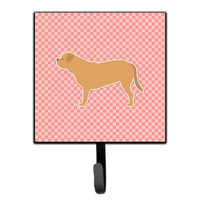 "Caroline's Treasures Dogue de Bordeaux Checkerboard Pink Leash or Key Holder BB3670SH4, Small, Multicolor"