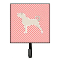 "Caroline's Treasures Anatolian Shepherd Checkerboard Pink Leash or Key Holder BB3677SH4, Small, Multicolor"