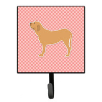"Caroline's Treasures Fila Brasileiro Checkerboard Pink Leash or Key Holder BB3679SH4, Small, Multicolor"