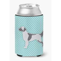 "Caroline's Treasures English Setter Checkerboard Blue Can or Bottle Hugger BB3681CC, Can Hugger, Multicolor"