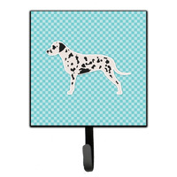 "Caroline's Treasures Dalmatian Checkerboard Blue Leash or Key Holder BB3683SH4, Small, Multicolor"