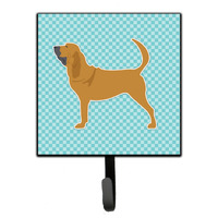 "Caroline's Treasures Bloodhound Checkerboard Blue Leash or Key Holder BB3684SH4, Small, Multicolor"
