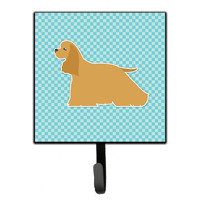 "Caroline's Treasures Cocker Spaniel Checkerboard Blue Leash or Key Holder BB3686SH4, Small, Multicolor"