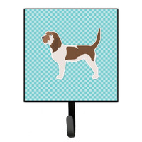 "Caroline's Treasures Grand Basset Griffon Vendeen Checkerboard Blue Leash or Key Holder BB3690SH4, Small, Multicolor"