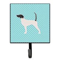 "Caroline's Treasures English Pointer Checkerboard Blue Leash or Key Holder BB3695SH4, Small, Multicolor"
