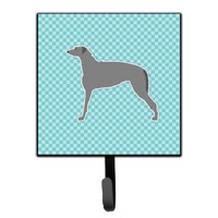 "Caroline's Treasures Scottish Deerhound Checkerboard Blue Leash or Key Holder BB3696SH4, Small, Multicolor"