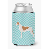 "Caroline's Treasures Greyhound Checkerboard Blue Can or Bottle Hugger BB3705CC, Can Hugger, Multicolor"