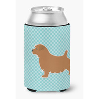 "Caroline's Treasures Norfolk Terrier Checkerboard Blue Can or Bottle Hugger BB3709CC, Can Hugger, Multicolor"