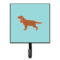 "Caroline's Treasures English Cocker Spaniel Checkerboard Blue Leash or Key Holder BB3712SH4, Small, Multicolor"