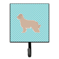 "Caroline's Treasures Pyrenean Shepherd Checkerboard Blue Leash or Key Holder BB3718SH4, Small, Multicolor"