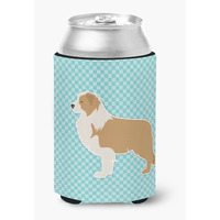 "Caroline's Treasures Red Border Collie Checkerboard Blue Can or Bottle Hugger BB3722CC, Can Hugger, Multicolor"