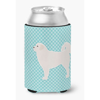 "Caroline's Treasures BB3727CC Polish Tatra Sheepdog Checkerboard Blue Can or Bottle Hugger, Multicolor"