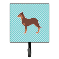 "Caroline's Treasures Australian Kelpie Dog Checkerboard Blue Leash or Key Holder BB3729SH4, Small, Multicolor"