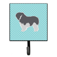 "Caroline's Treasures Polish Lowland Sheepdog Dog Checkerboard Blue Leash or Key Holder BB3732SH4, Small, Multicolor"