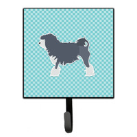 "Caroline's Treasures Lowchen Checkerboard Blue Leash or Key Holder BB3735SH4, Small, Multicolor"
