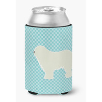 "Caroline's Treasures Komondor Checkerboard Blue Can or Bottle Hugger BB3755CC, Can Hugger, Multicolor"