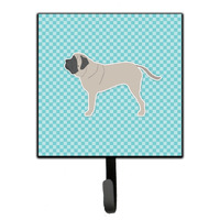"Caroline's Treasures English Mastiff Checkerboard Blue Leash or Key Holder BB3756SH4, Small, Multicolor"