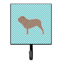 "Caroline's Treasures Neapolitan Mastiff Checkerboard Blue Leash or Key Holder BB3765SH4, Small, Multicolor"