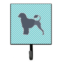 "Caroline's Treasures Portuguese Water Dog Checkerboard Blue Leash or Key Holder BB3768SH4, Small, Multicolor"