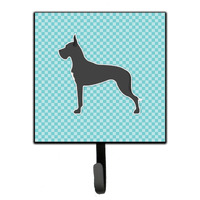 "Caroline's Treasures Dane Checkerboard Blue Leash or Key Holder BB3775SH4, Small, Multicolor"