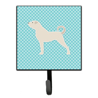 "Caroline's Treasures Anatolian Shepherd Checkerboard Blue Leash or Key Holder BB3777SH4, Small, Multicolor"