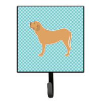 "Caroline's Treasures Fila Brasileiro Checkerboard Blue Leash or Key Holder BB3779SH4, Small, Multicolor"