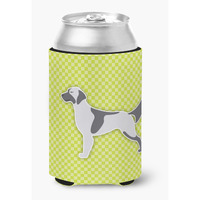 "Caroline's Treasures English Setter Checkerboard green Can or Bottle Hugger BB3781CC, Can Hugger, Multicolor"