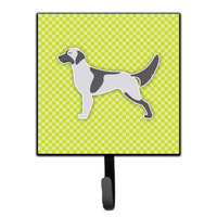 "Caroline's Treasures English Setter Checkerboard Green Leash or Key Holder BB3781SH4, Small, Multicolor"