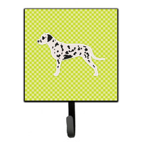 "Caroline's Treasures Dalmatian Checkerboard Green Leash or Key Holder BB3783SH4, Small, Multicolor"