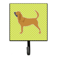 "Caroline's Treasures Bloodhound Checkerboard Green Leash or Key Holder BB3784SH4, Small, Multicolor"