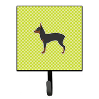 "Caroline's Treasures Toy Fox Terrier Checkerboard Green Leash or Key Holder BB3787SH4, Small, Multicolor"