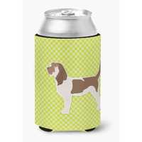 "Caroline's Treasures Grand Basset Griffon Vendeen Checkerboard green Can or Bottle Hugger BB3790CC, Can Hugger, Multicolor"