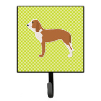 "Caroline's Treasures Spanish Hound Checkerboard Green Leash or Key Holder BB3791SH4, Small, Multicolor"