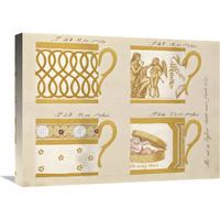 Quatre tasses avec fond d"or, ca. 1800-1820-Canvas Art-24"x18"