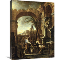 Christ and the Samaritan Woman-Canvas Art-18"x24"