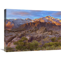 Sun illuminating the Alabama Hills, California-Canvas Art-24"x18"