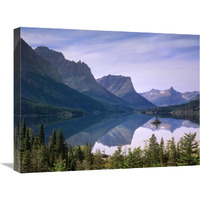 Wild Goose Island in St Mary"s Lake, Glacier National Park, Montana-Canvas Art-24"x18"