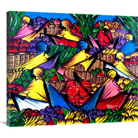 Market Place-Canvas Art-36"x31.32"