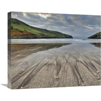 Sand patterns at dawn, Otanerito Beach, New Zealand-Canvas Art-22"x18.26"