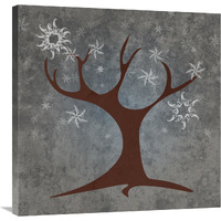 Tree Winter-Canvas Art-30"x30"