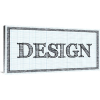 Sketched Words - Design-Canvas Art-48"x24"