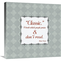 Quotes - Twain - On Books-Canvas Art-24"x24"
