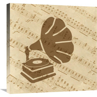 Music - Phonograph-Canvas Art-24"x24"