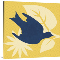 Bright Birds: Dove-Canvas Art-36"x36"
