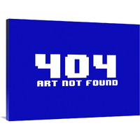 Virtual Messages in the Real World - 404 Rectangle Blue-Canvas Art-40"x30"