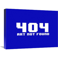 Virtual Messages in the Real World - 404 Rectangle Blue-Canvas Art-24"x18"
