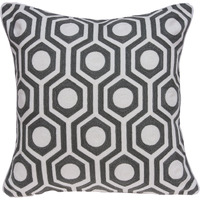 Parkland Collection Ursae Traditional Grey and White Pillow Cover With Poly Insert